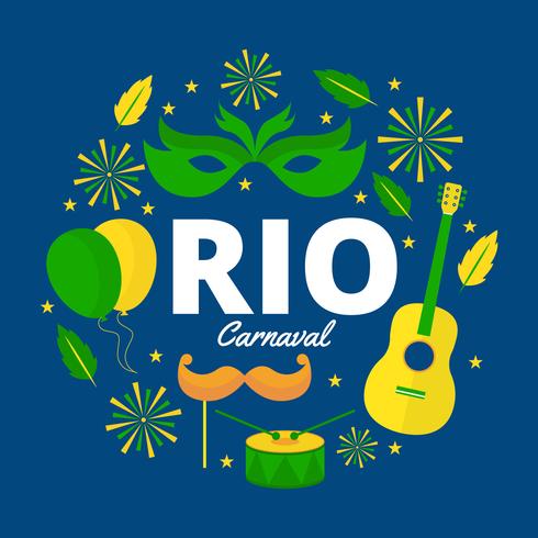 Ilustración de Vector de Rio Carnaval gratis