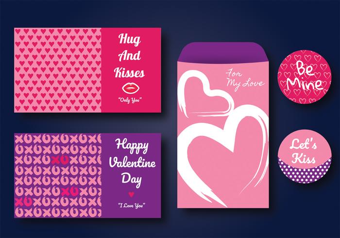 Valentine Cards Vector Design