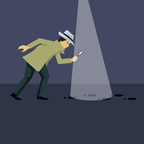 Investigation Illustration Vector In Flat Color