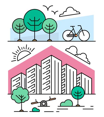 Diseño de paisaje urbano vector