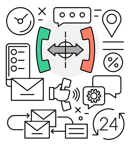 Free Call Center Icons vector