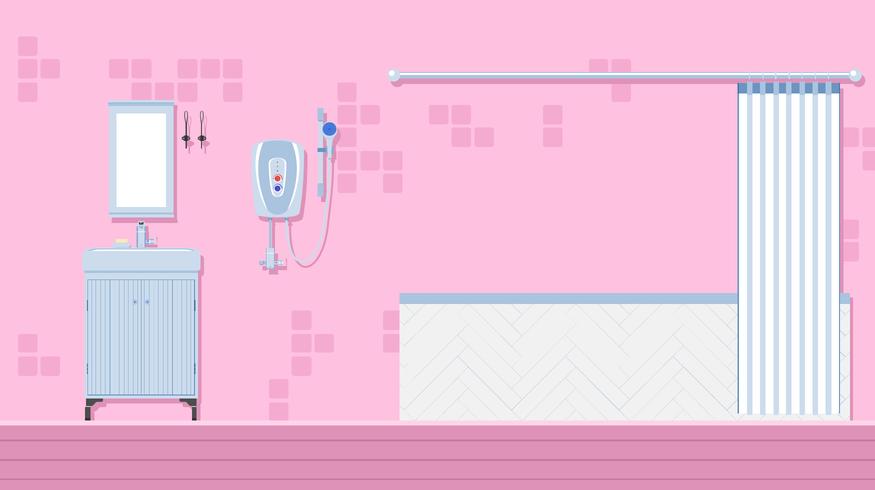 Water Heater In The Bathroom Free Vector