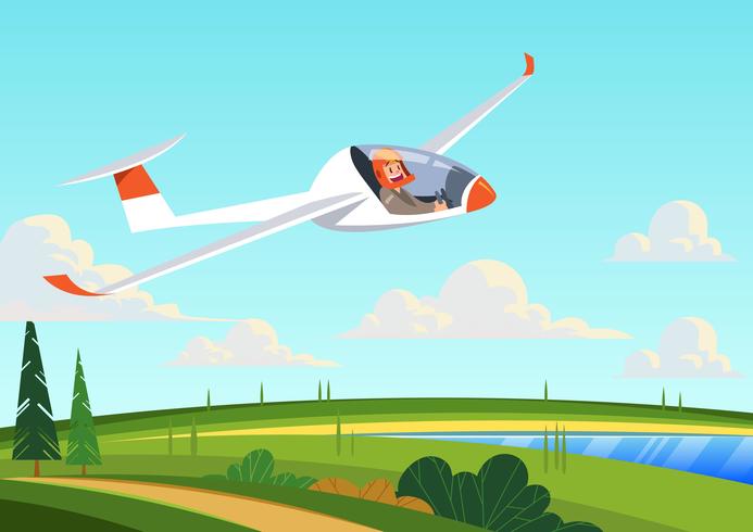 Glider Plane vector