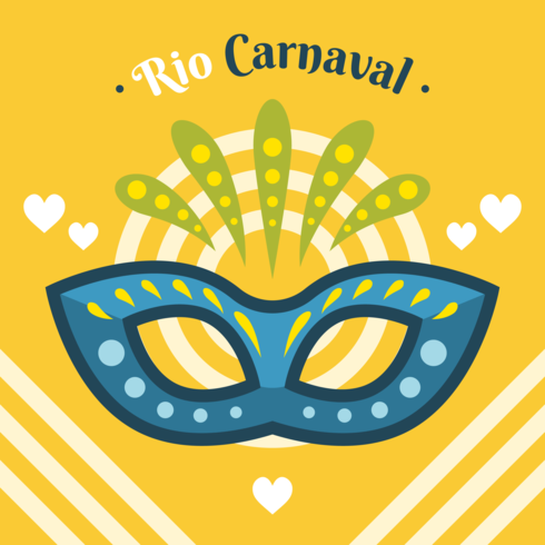 Vector de máscara de carnaval de rio