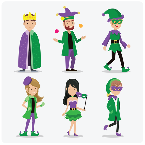 Mardi Gras People Vector
