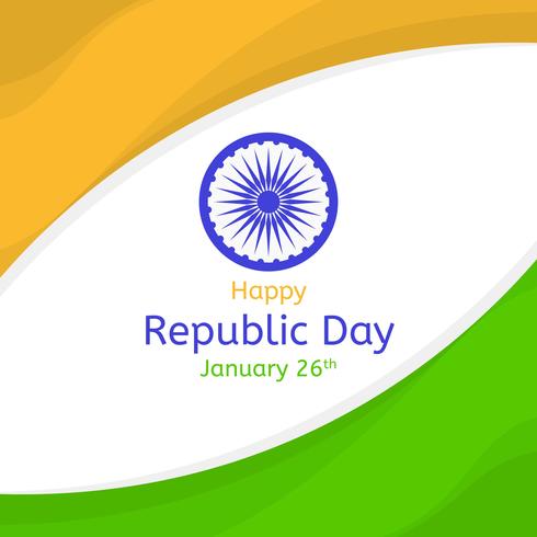 Flat Republic Day Vector Background