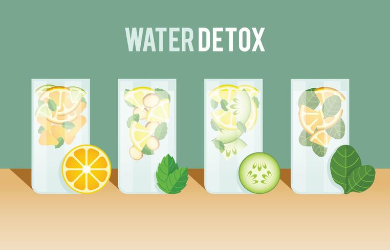 Water Detox Set vector