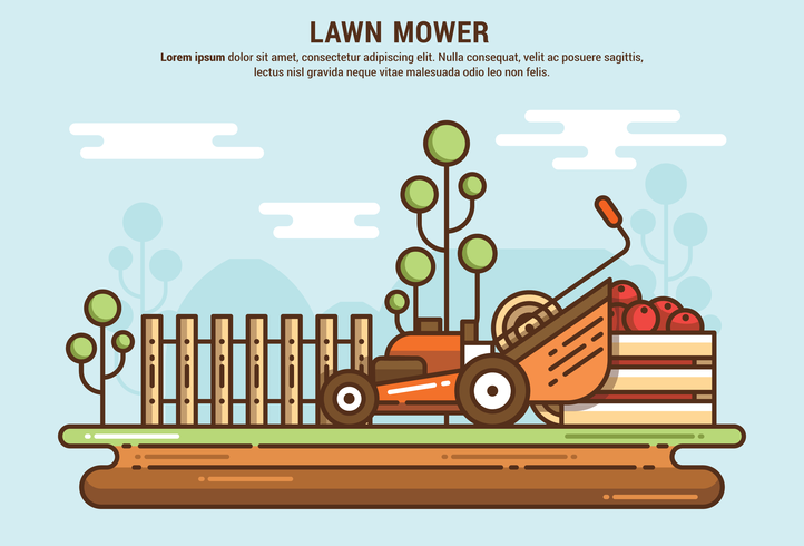 Lawn Mower Vector Illustration