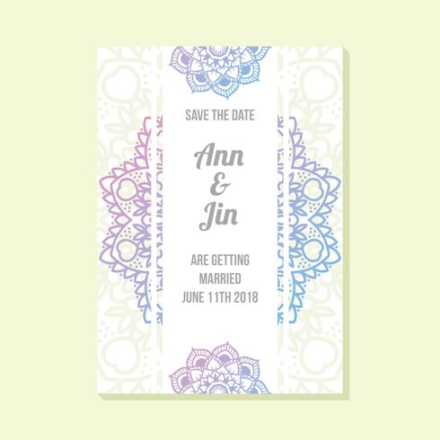 Wedding Invitation Hand Drawn vector