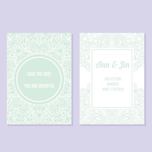 Wedding Invitation Hand Drawn vector