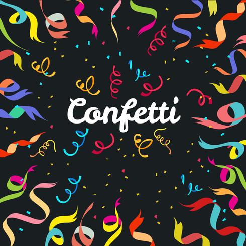 Bright Colorful Vector Confetti Background 