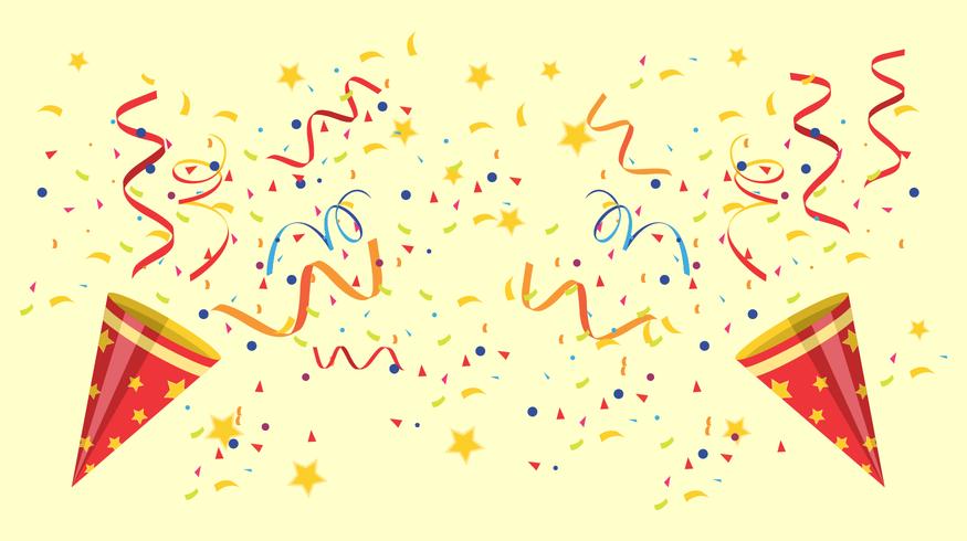 knick knacks confetti vector