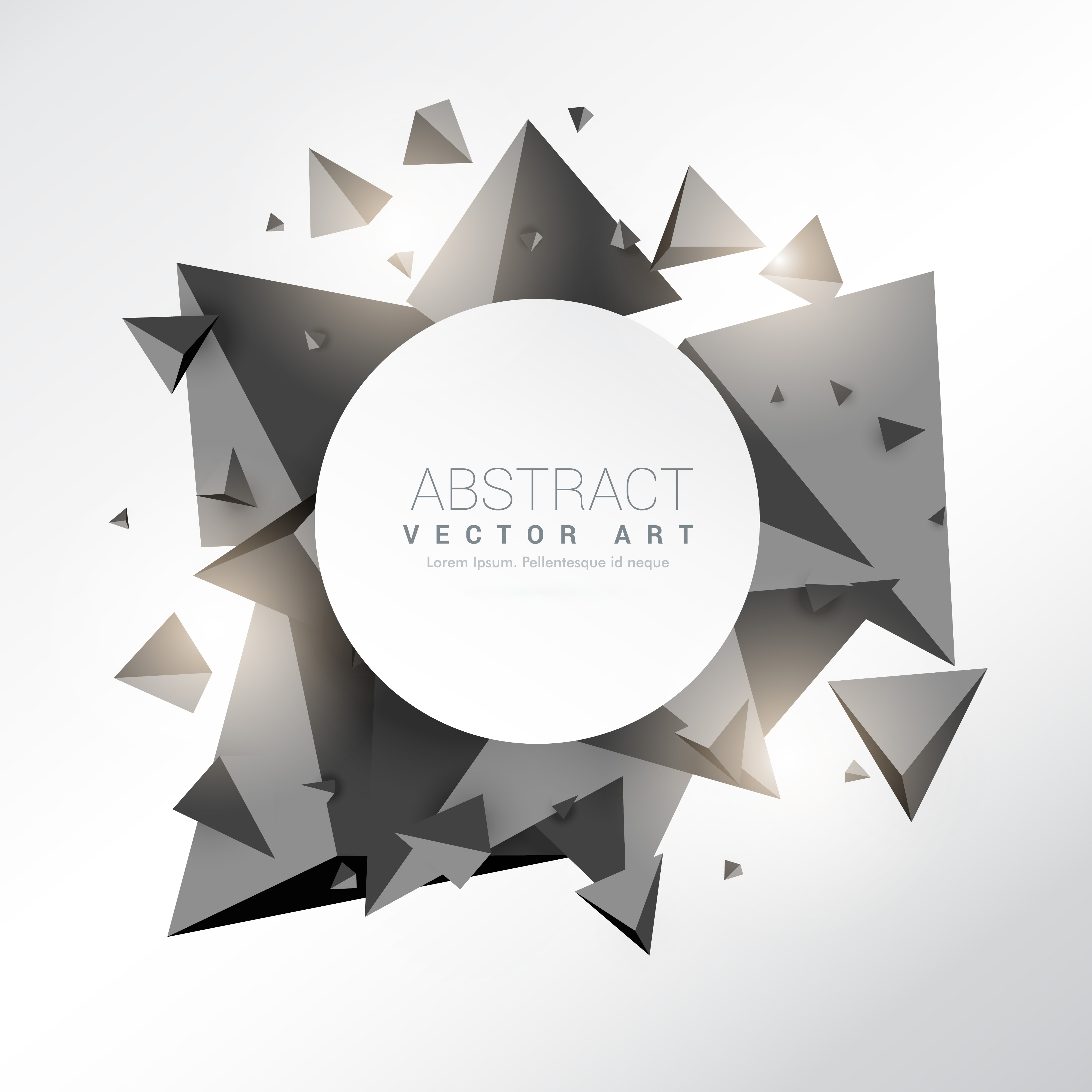 Download abstract 3d black triangles frame - Download Free Vector Art, Stock Graphics & Images