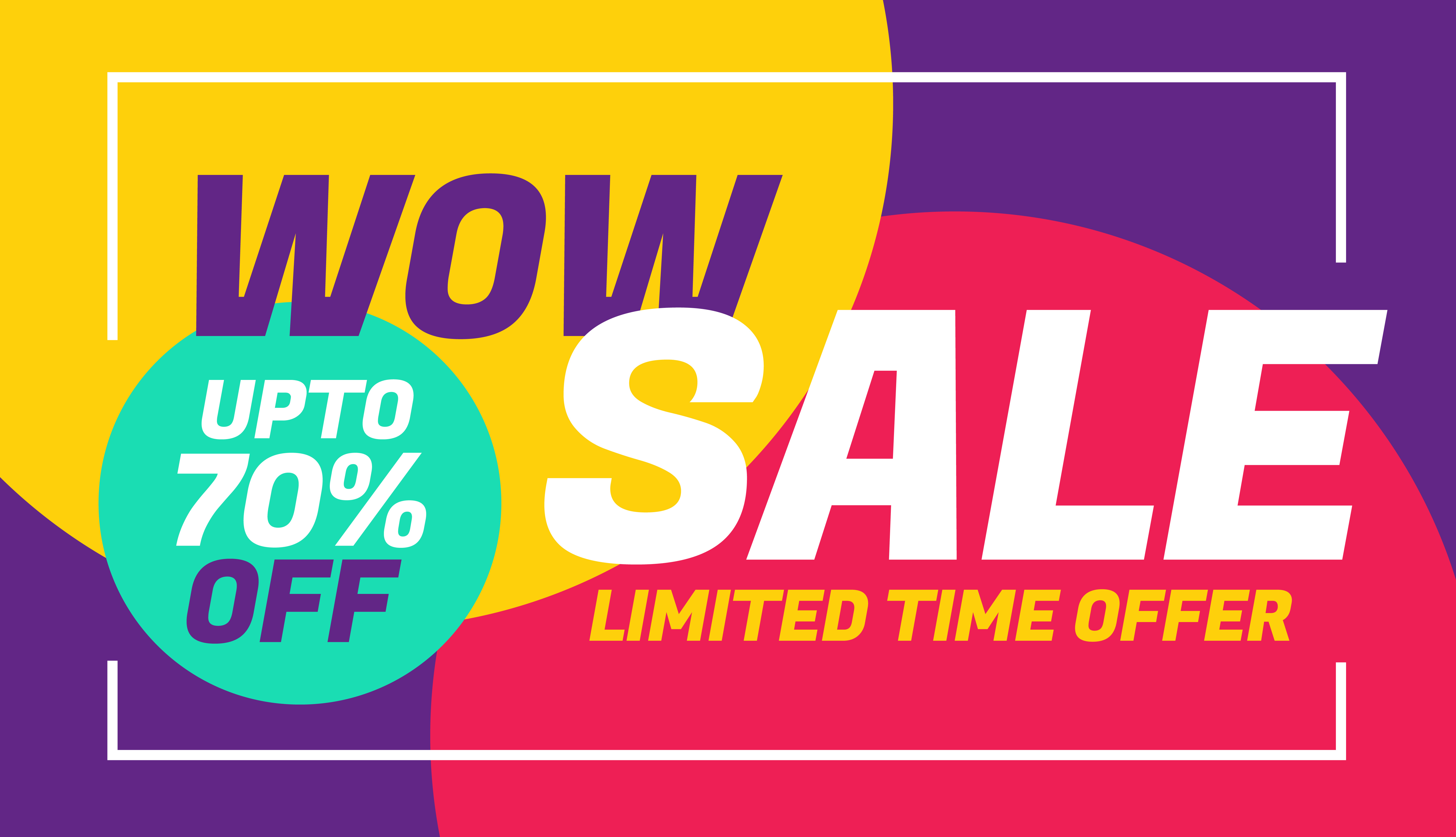 advertising sale banner design with colorful background ...