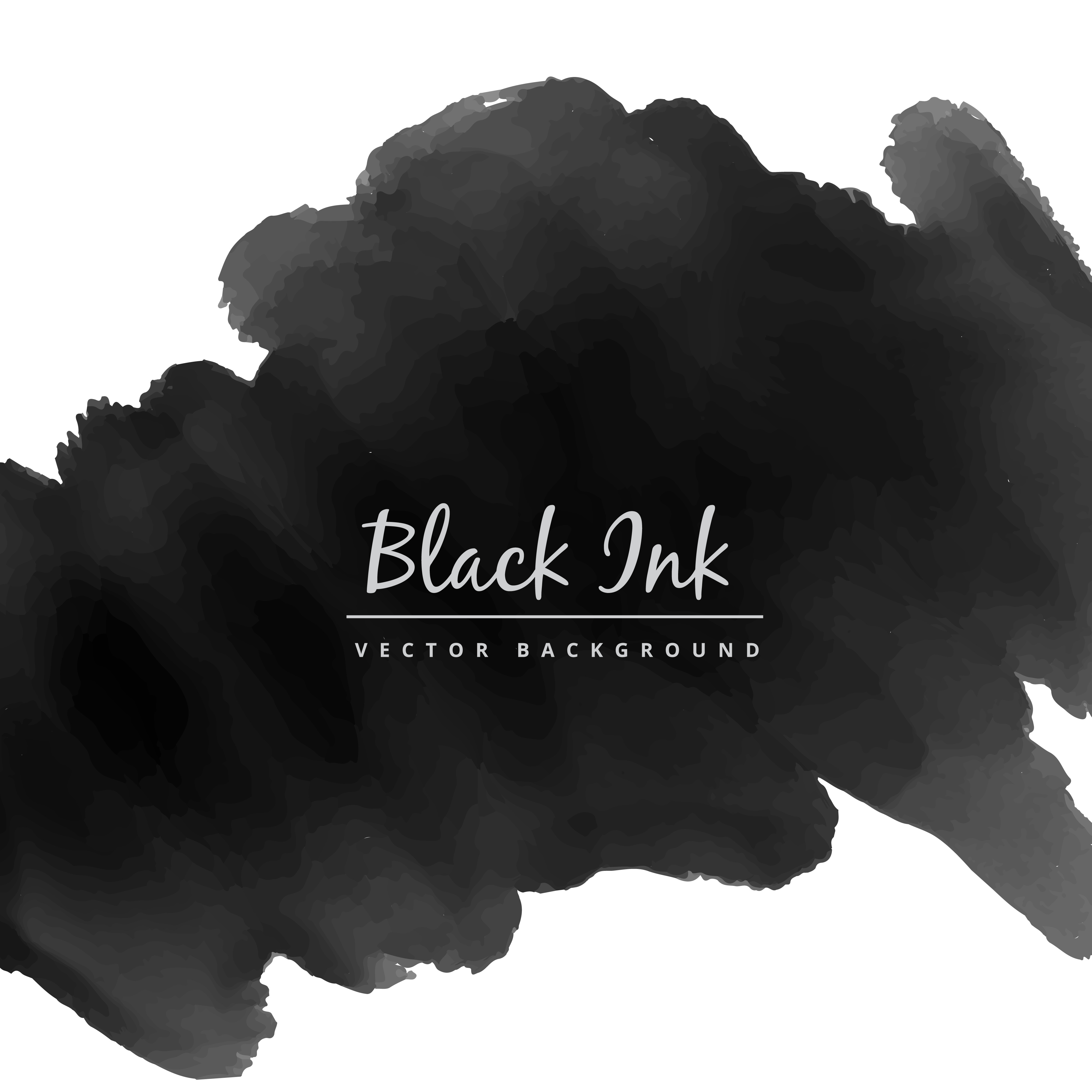 black watercolor ink stain vector design illustration - Download Free