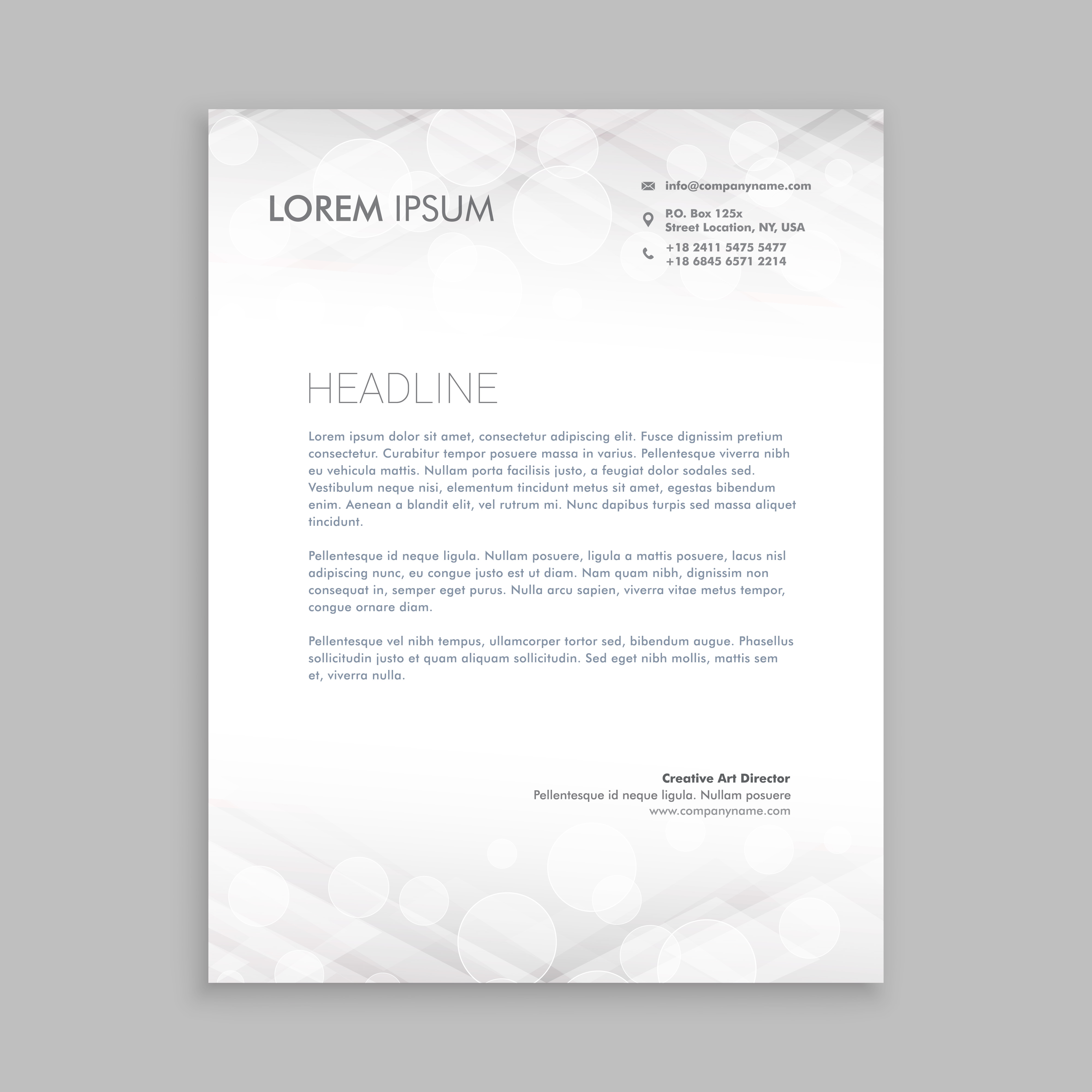 classic white letterhead template vector design illustration - Download