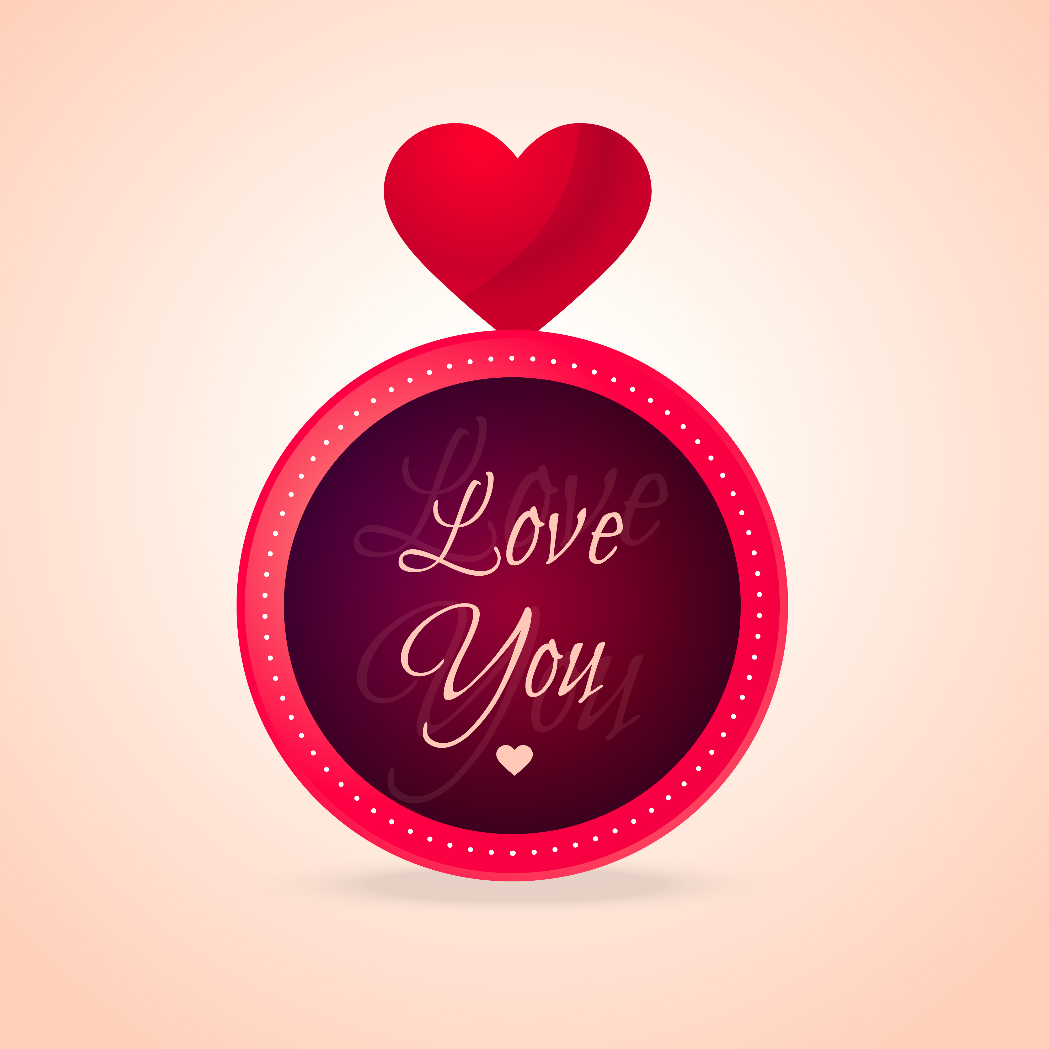 Download love you heart design vector design illustration ...