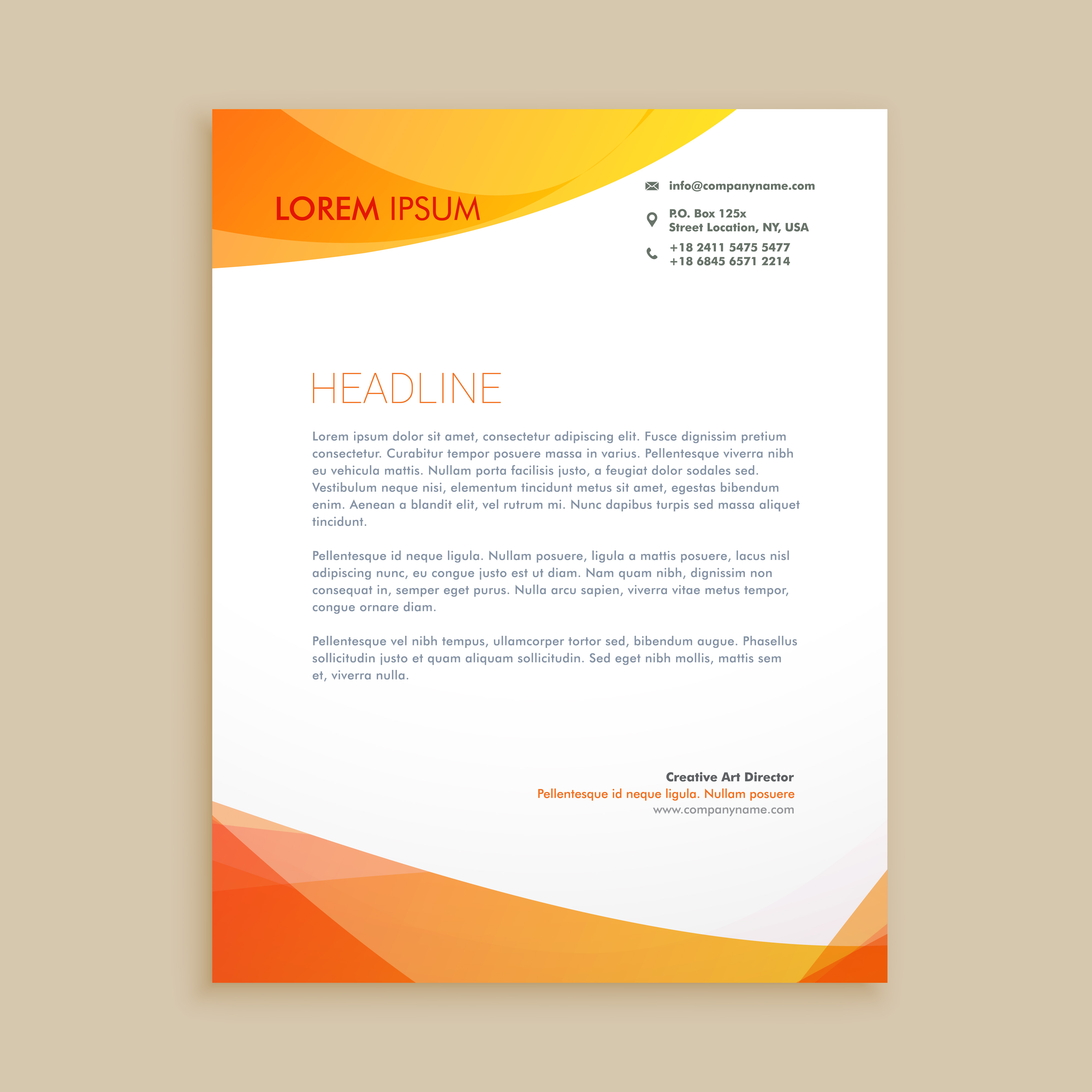 Elegant Letterhead Template