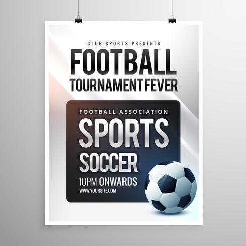 football tournament flyer invitation template download free vector