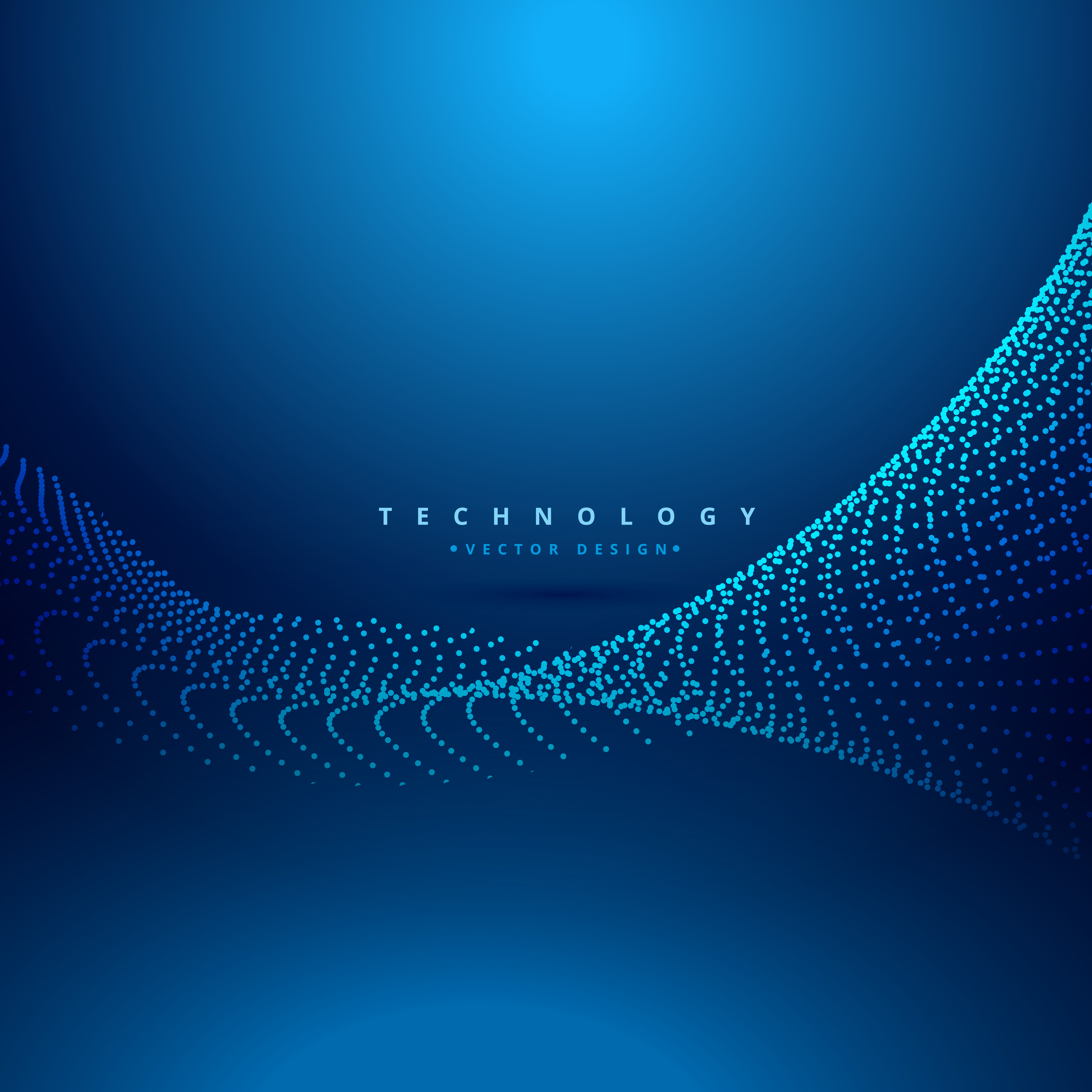 Download abstract dots mesh wave technology background vector ...