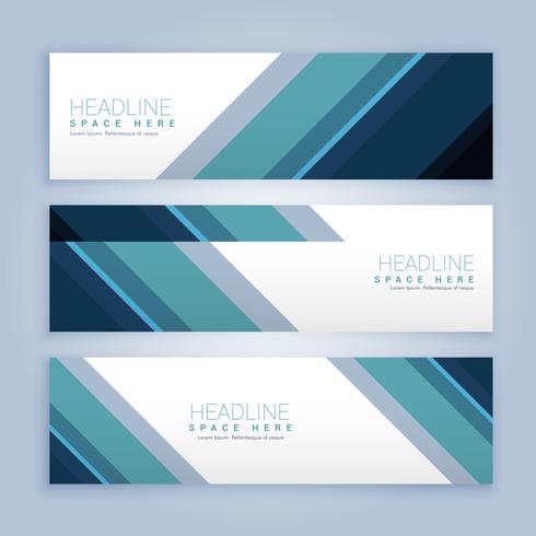 banners set in business style colors