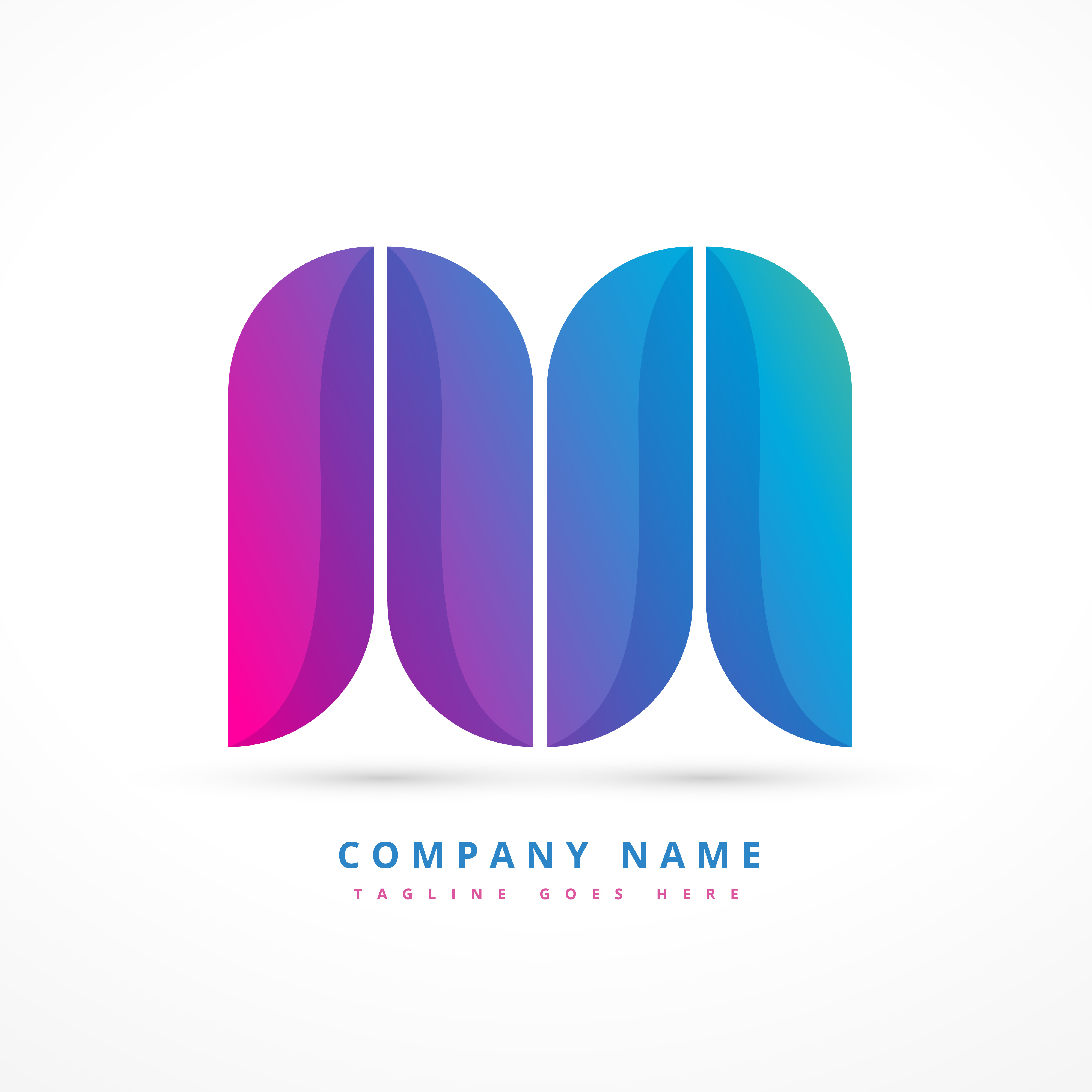 colorful abstract shape logo design illustration - Download Free Vector
