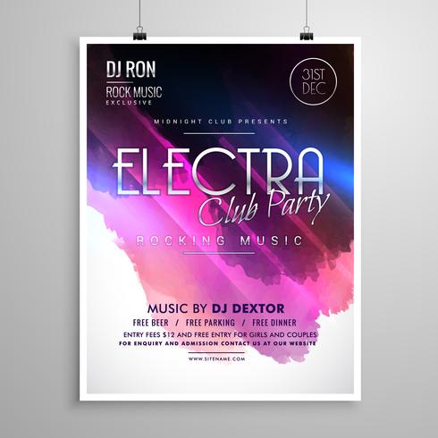 club party event layout flyer brochure template download free