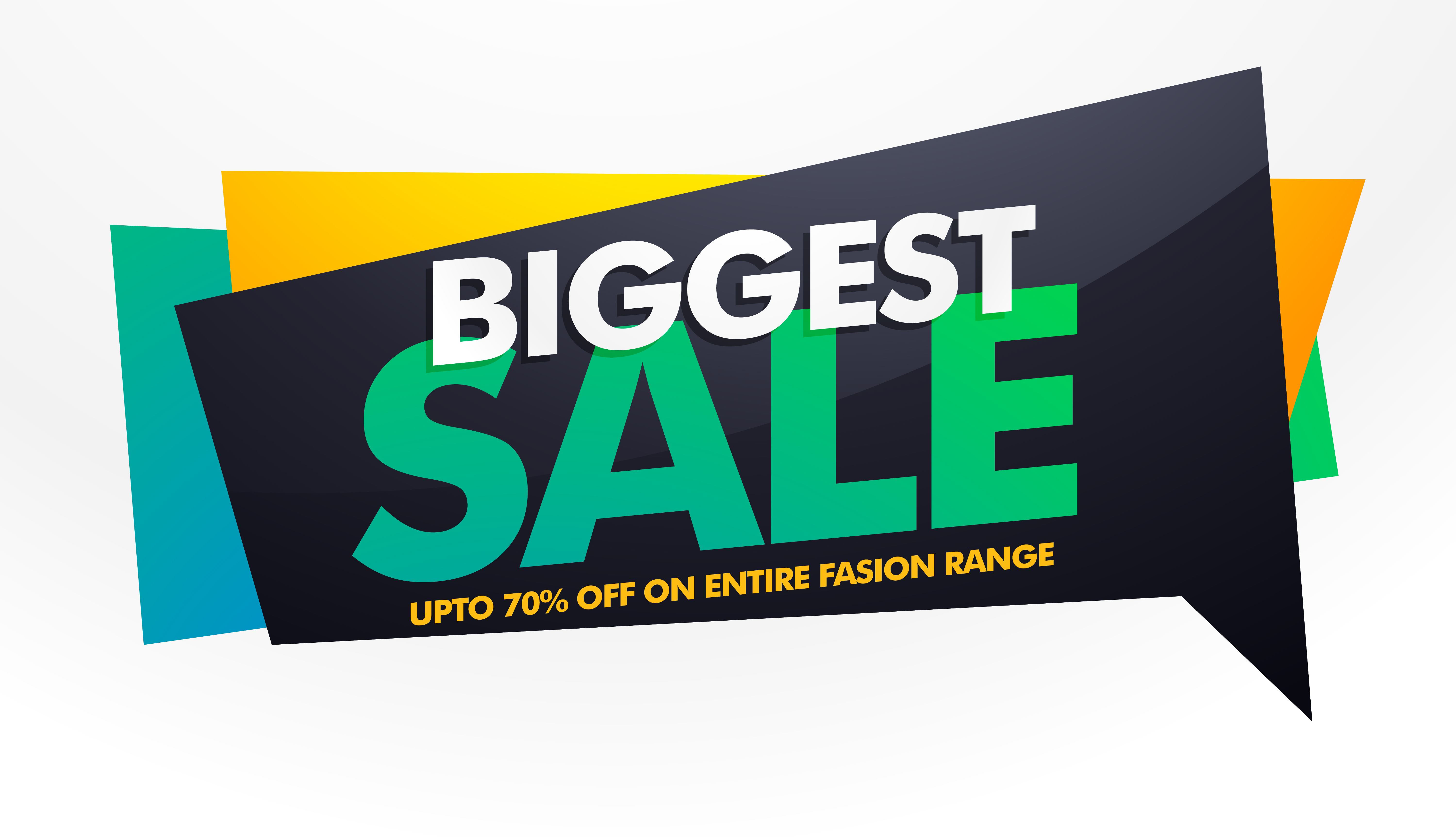 biggest sale banner, poster template with discount offer Download