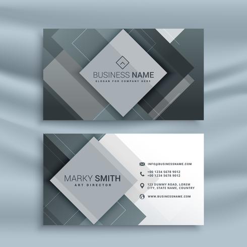 abstract business card design with geometric shapes identity card design