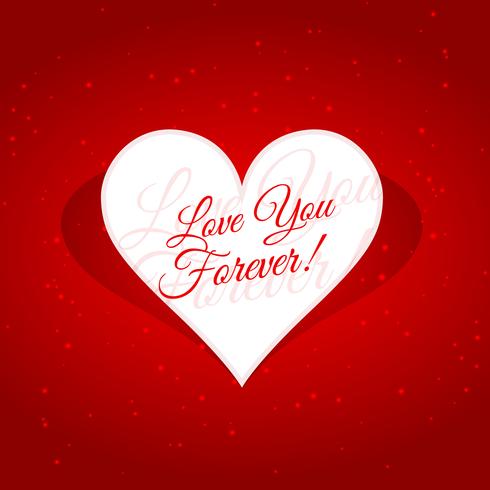 love you forever message in heart vector design illustration - Download