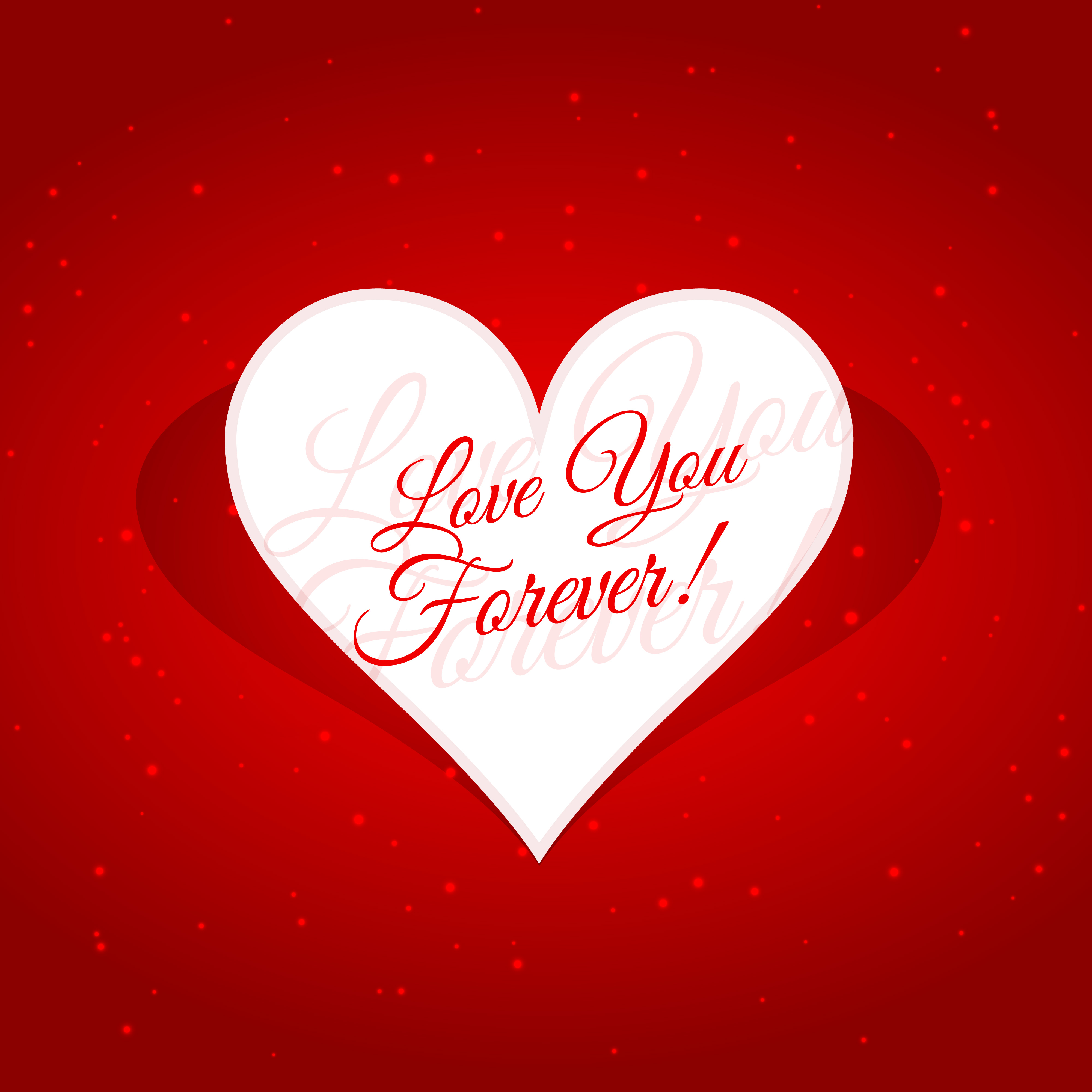 love you forever message in heart vector design illustration - Download