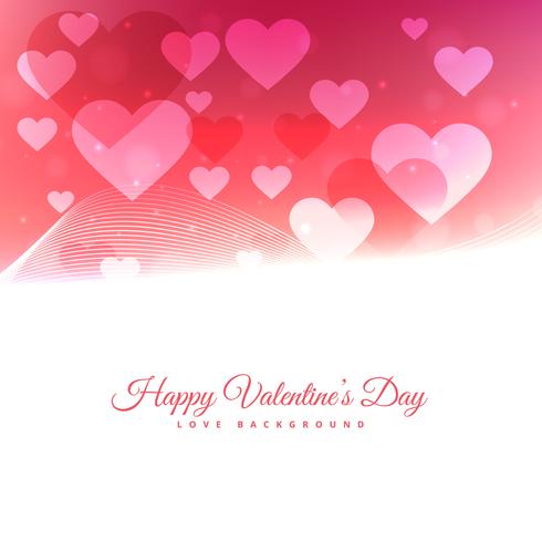 happy valentines day with floating hearts vector design illustra