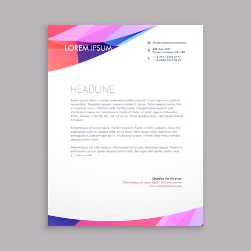 multicolor letterhead business template vector design illustrati letterhead business