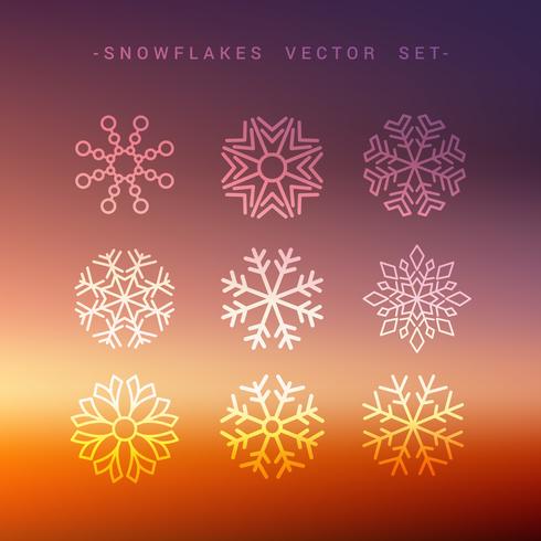 winter snow flakes collection