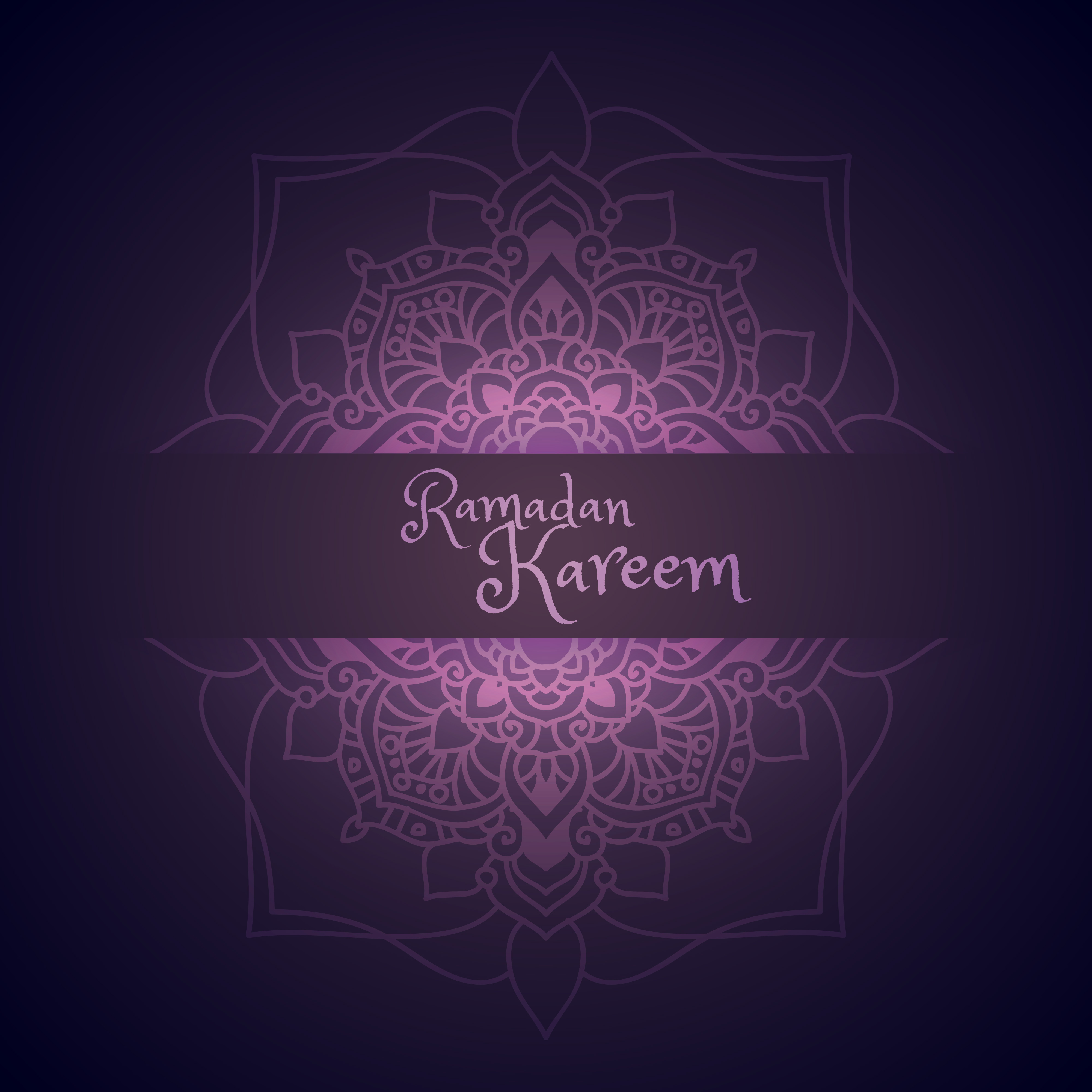 Ramadan kareem greeting with mandala pattern - Download 