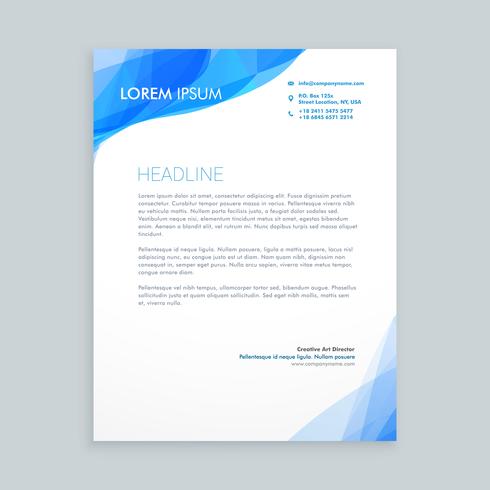 Creative Blue Wave Letterhead Template Vector Design Ilrati Creative Blue Wave Letterhead Template Vector Design Ilrati