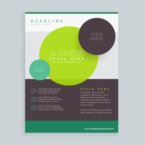 modern circles business brochure flyer design in A4 size
