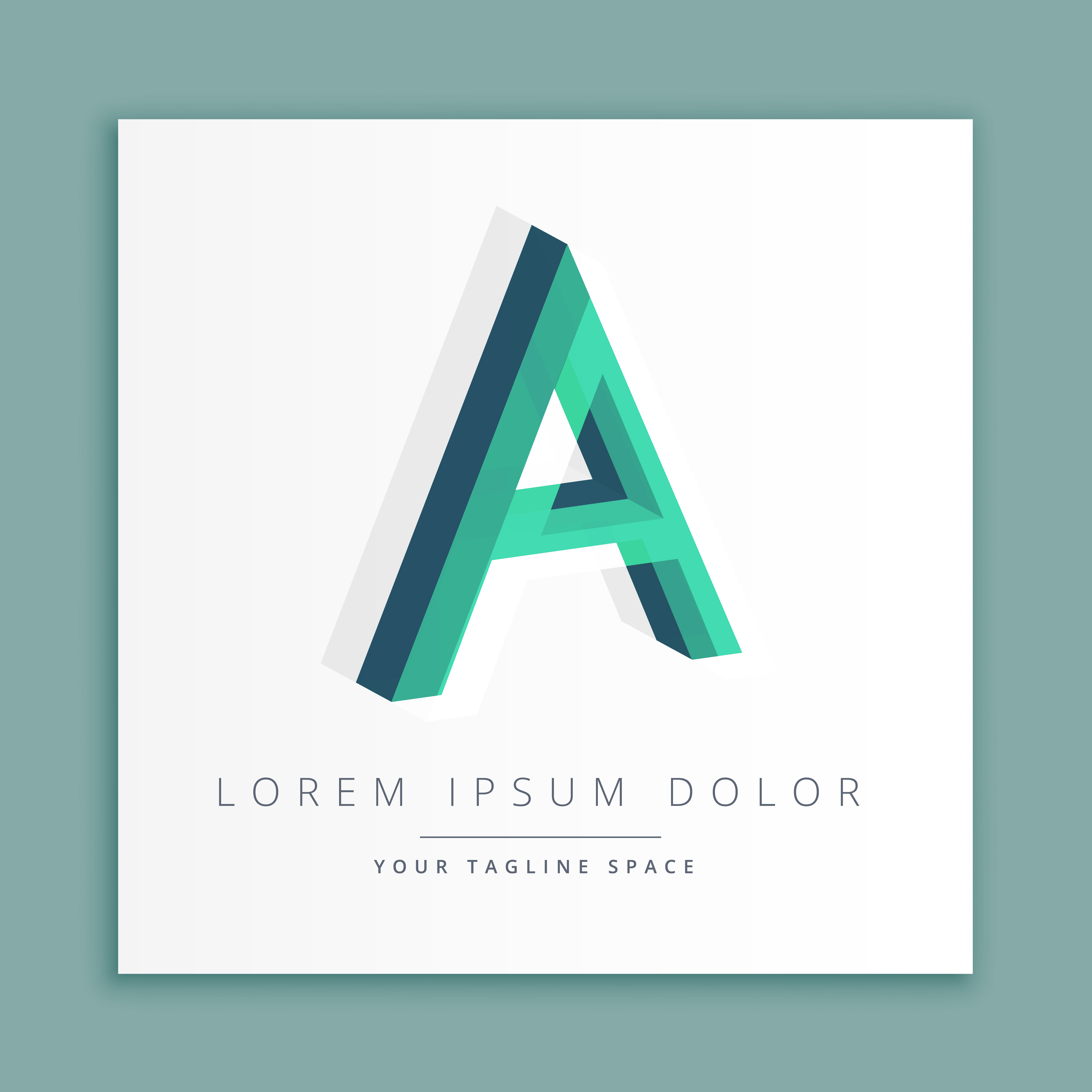 Download 3d abstract style logo with letter A - Download Free ...