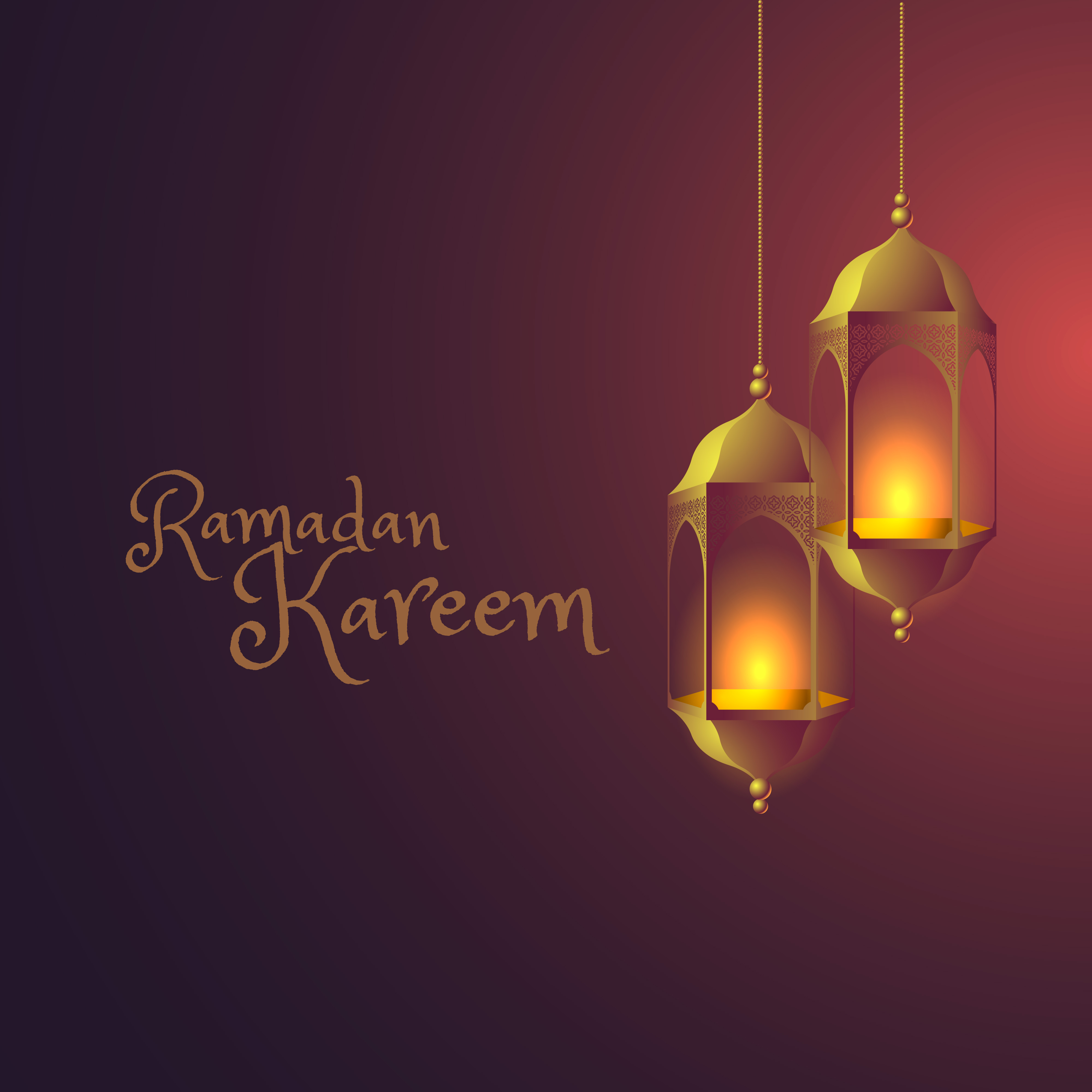 Ramadan background with hanging lamps - Download Free 