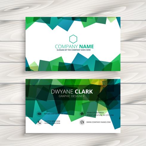 modern business card with abstract shapes template vector design