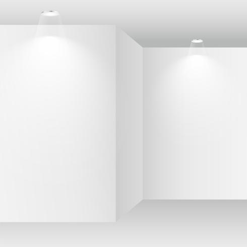 Empty White Room With Spot Lights Free Vector Art Stock Empty White Room With Spot Lights