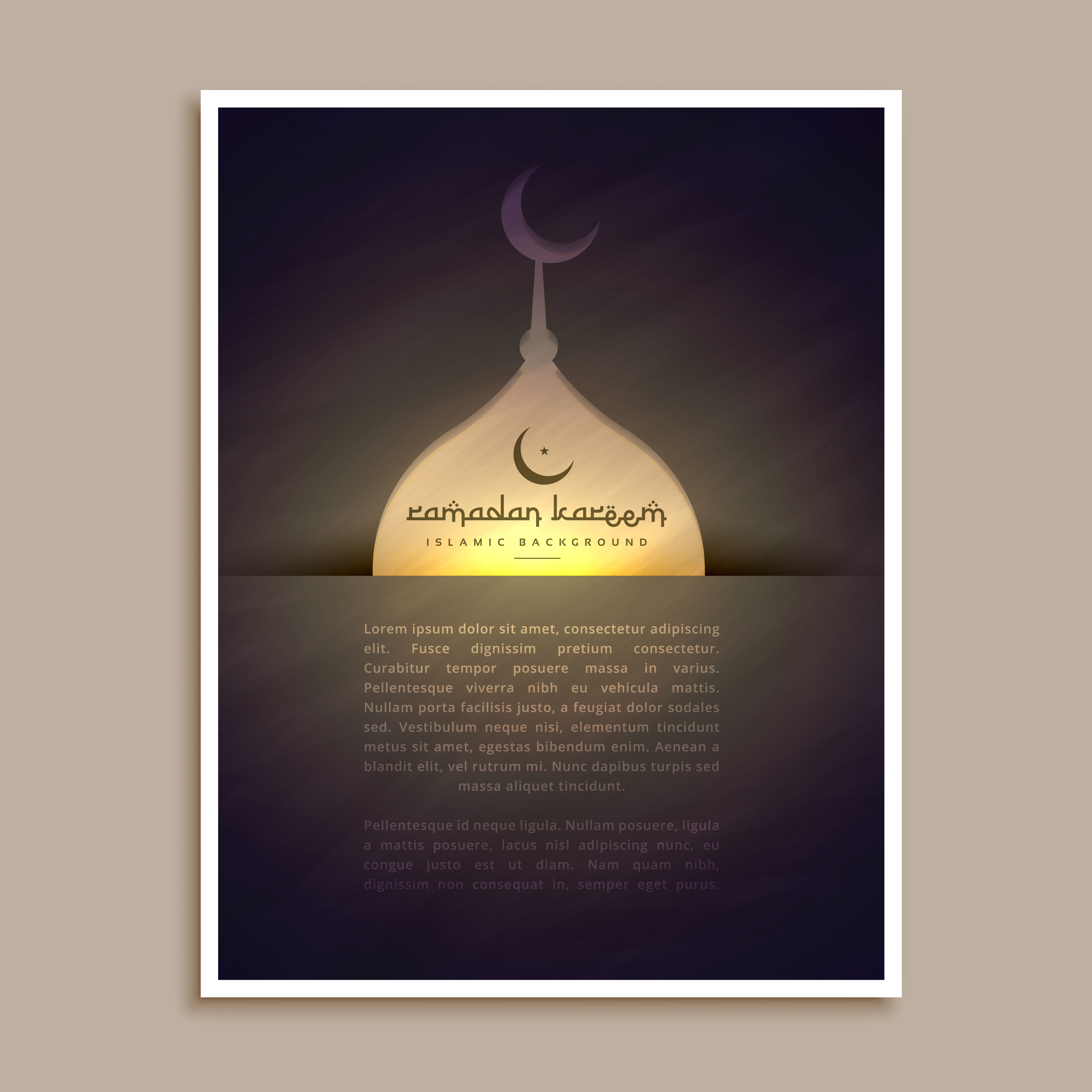 Islamic ramadan and eid festival greeting flyer - Download 