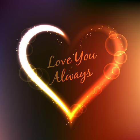 Download love you always written inside heart vector design ...