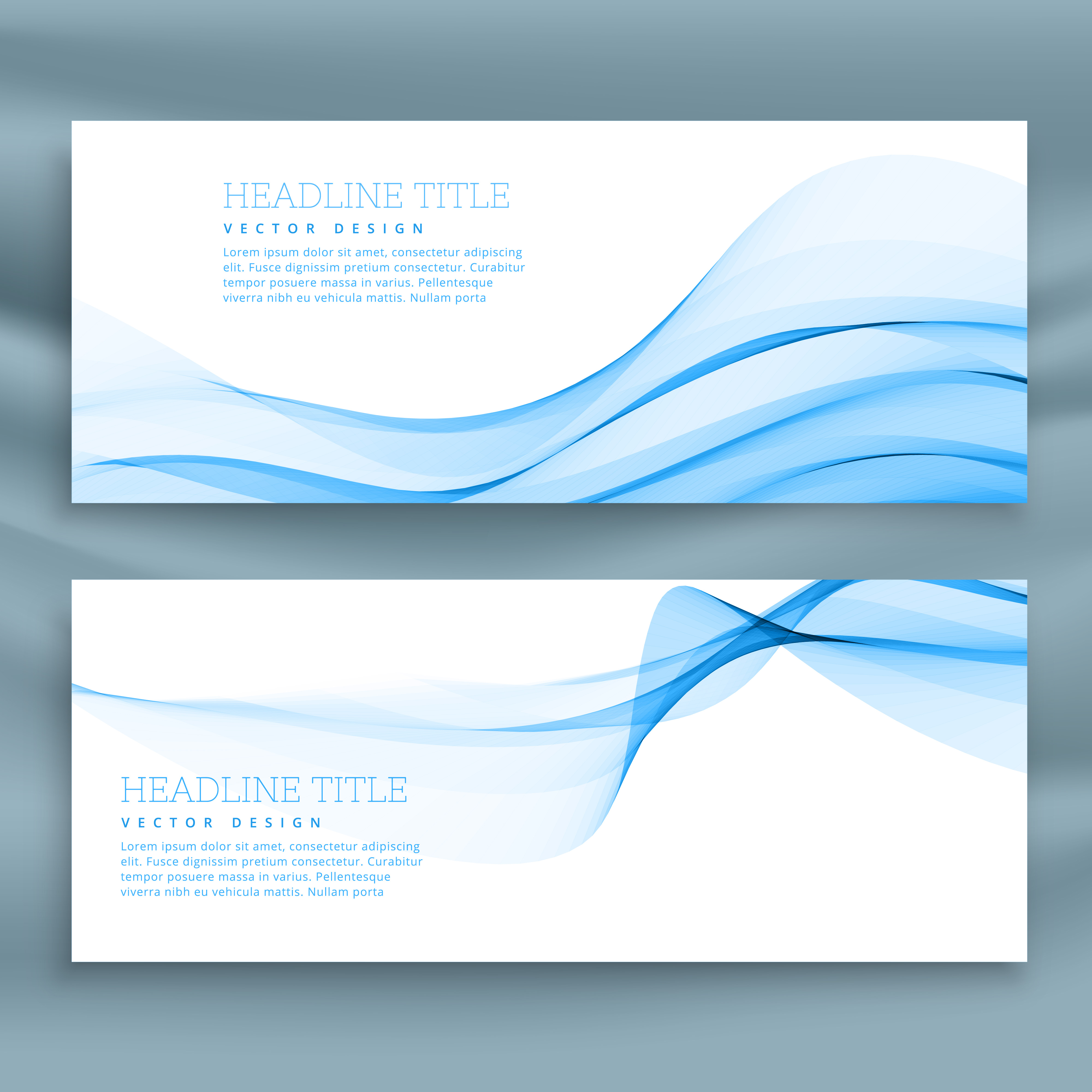 blue abstract wave banners templates - Download Free Vector Art, Stock