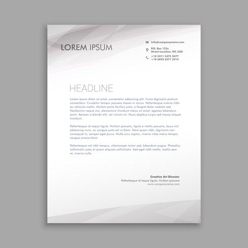 clean minimal letterhead business template vector design illustr