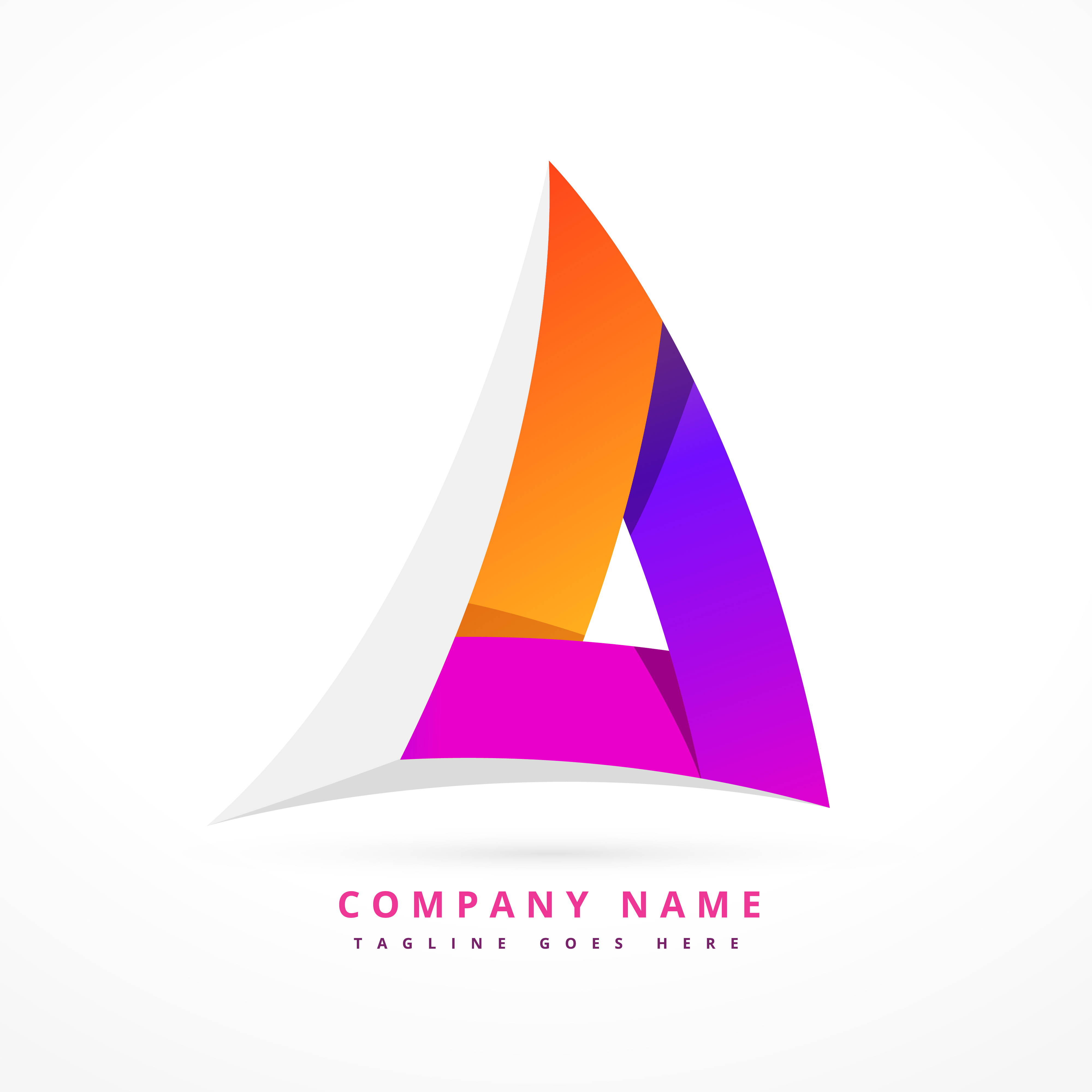 abstract shape logo template design illustration - Download Free Vector