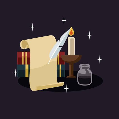 Scribe Illustration Vector