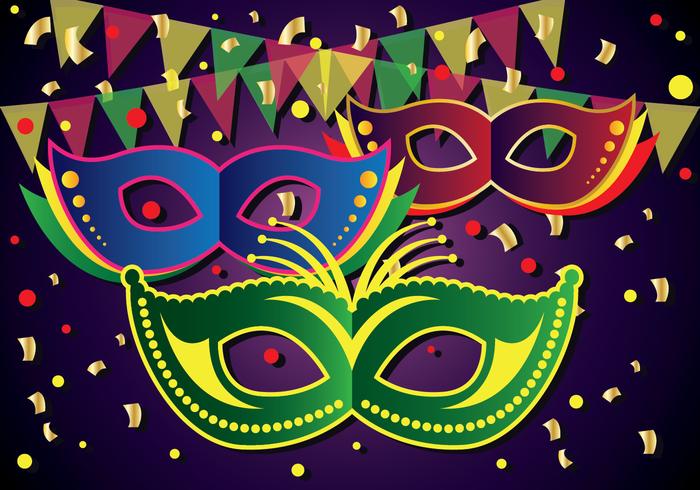 Mardi Gras Parade Vector Illustration