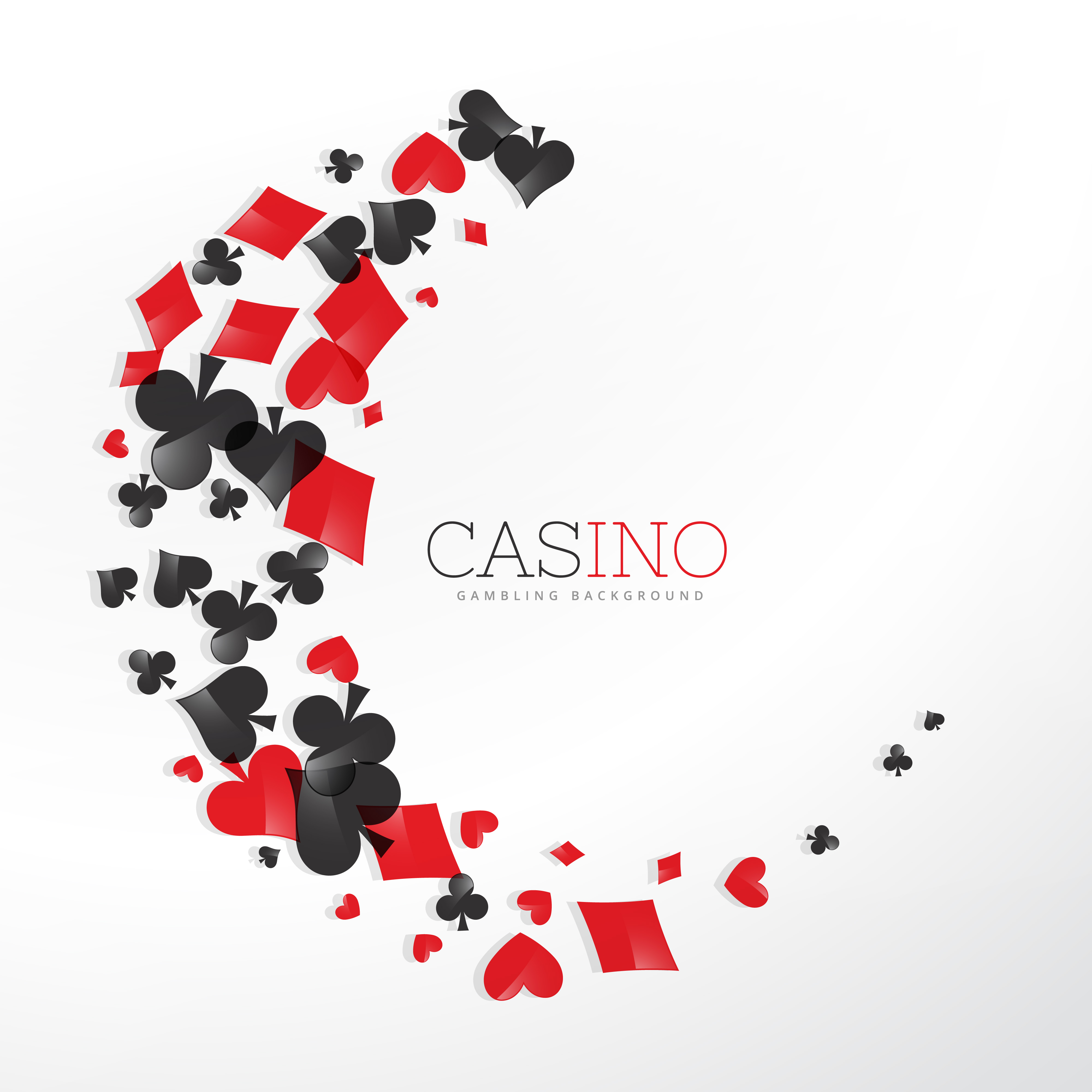 Casino playing card elements in wave style - Download Free 