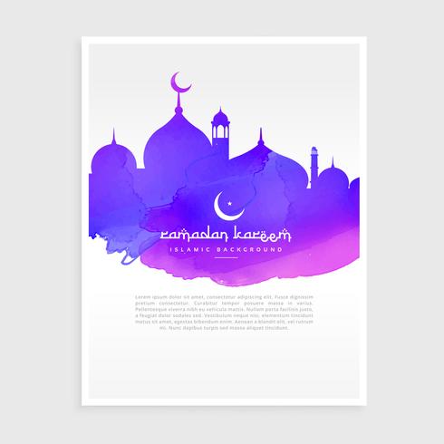 Colorful ink style ramadan kareem flyer poster - Download  Colorful ink style ramadan kareem flyer poster - Download